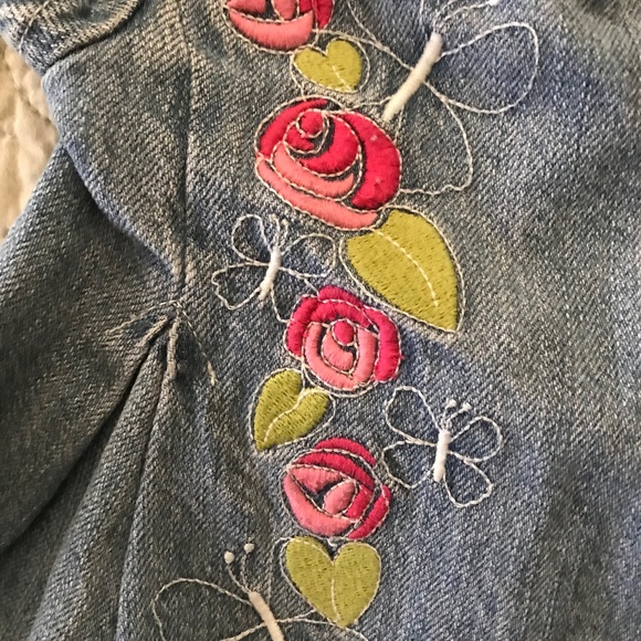 GREENDOG girls denim dress size 6-9 months - Picture 4 of 5